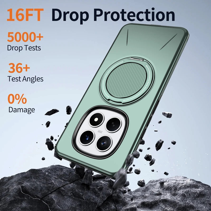 For Xiaomi Redmi Note 15 Pro Plus, 15 Pro 5G Magnetic Case ELVEV Anti-scratch Hard PC Bracket Suction Phone Cover