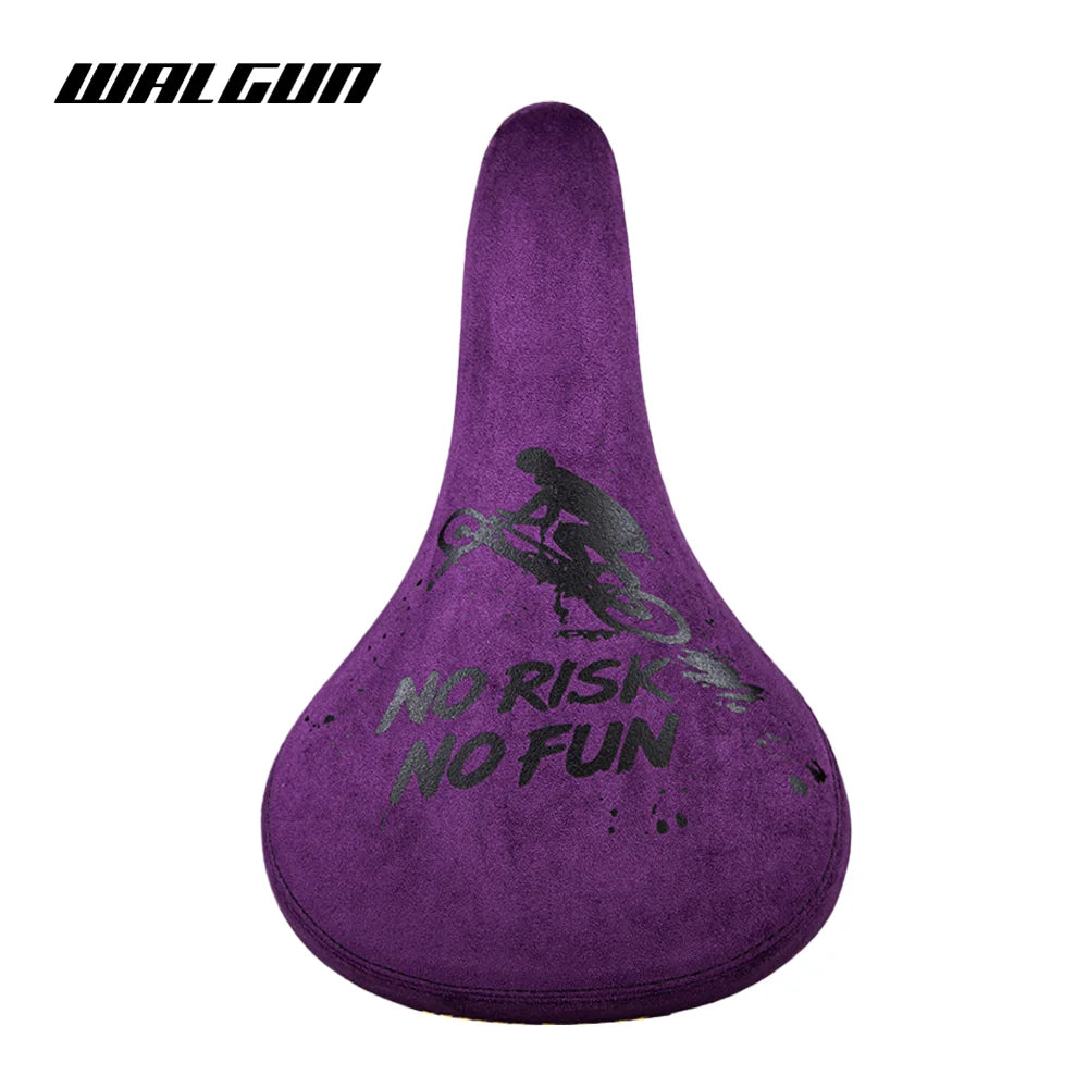 WALGUN BMX Bicycle Saddle Dirt Jump Cruiser Bike Seat with Embroidery Freestyle Racing Dowbhill Saddle MTB 265*170 Cycling Parts