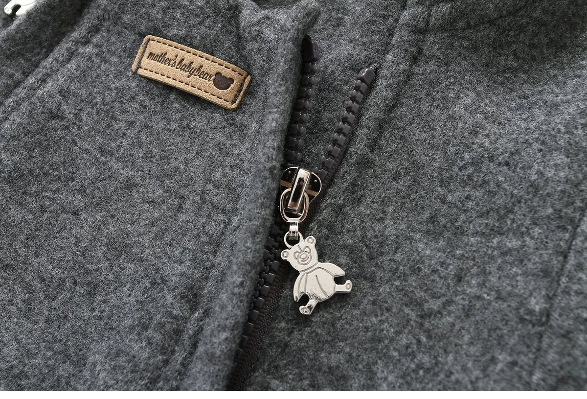 Ircomll New Winter Autumn Infant Newborn Rompers Composite Wool Inside Fleece Girls Boys Jumpsuit Kids Jacket Children Coat
