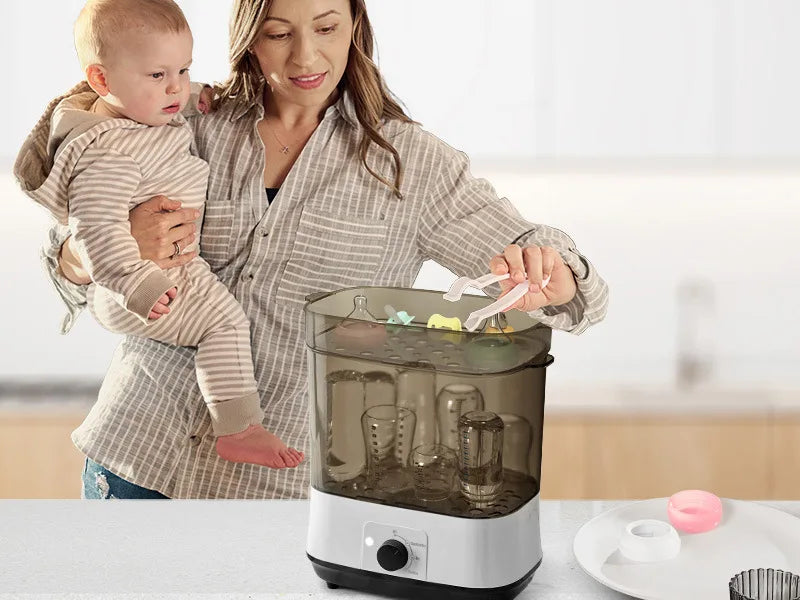 Baby Electric Steam Sanitizer Newborn Feeding Bottle Sterilizers Dryer Heater Large Box Steamer HighTemperature Sterilization