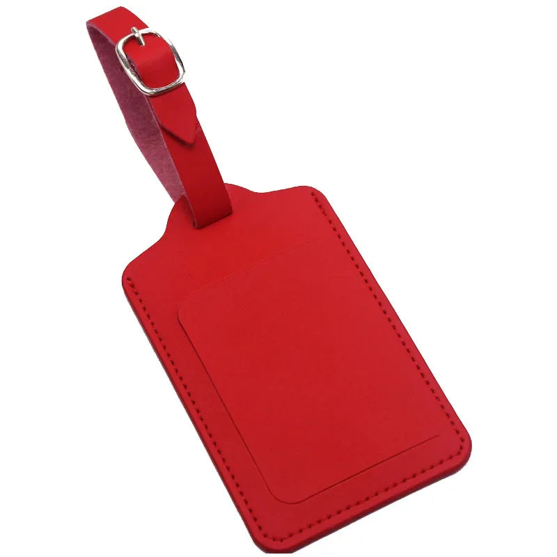 PU Leather Luggage Tag Women Men Travel Accessories Suitcase ID Address Name Holder Baggage Boarding Tag Portable Label
