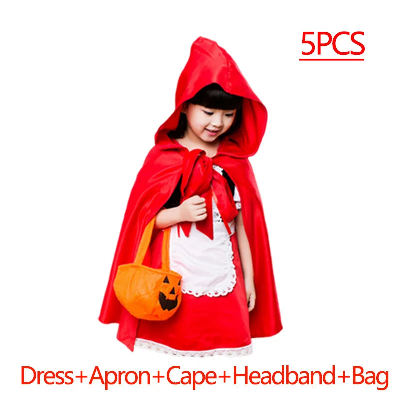 Halloween Costume for Girls Dress Scarlet Witch Vampire Devil Ghost Bat Carnival Party Dress Up  Kids Cosplay Clothes