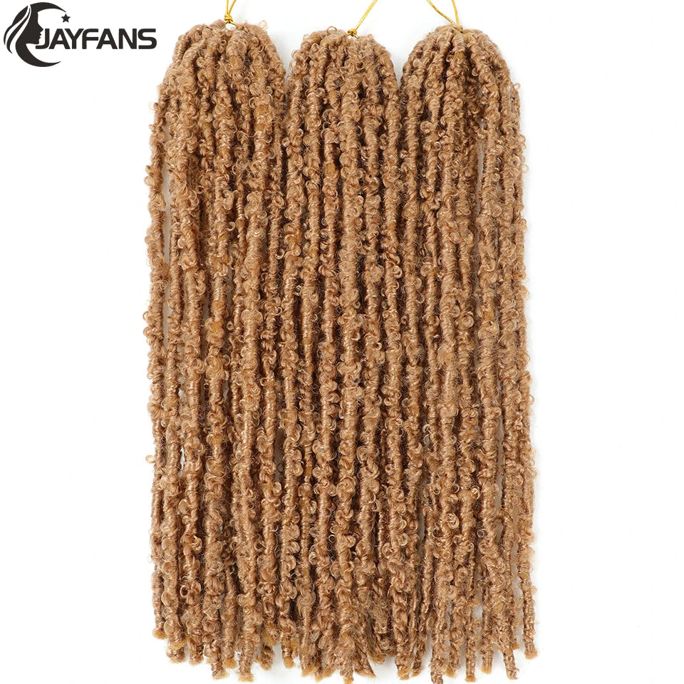 18 24 Inch Butterfly Locs Crochet Hair Extensions Synthetic Distressed Butterfly Soft Locs Crochet Braids Hair for Black Women