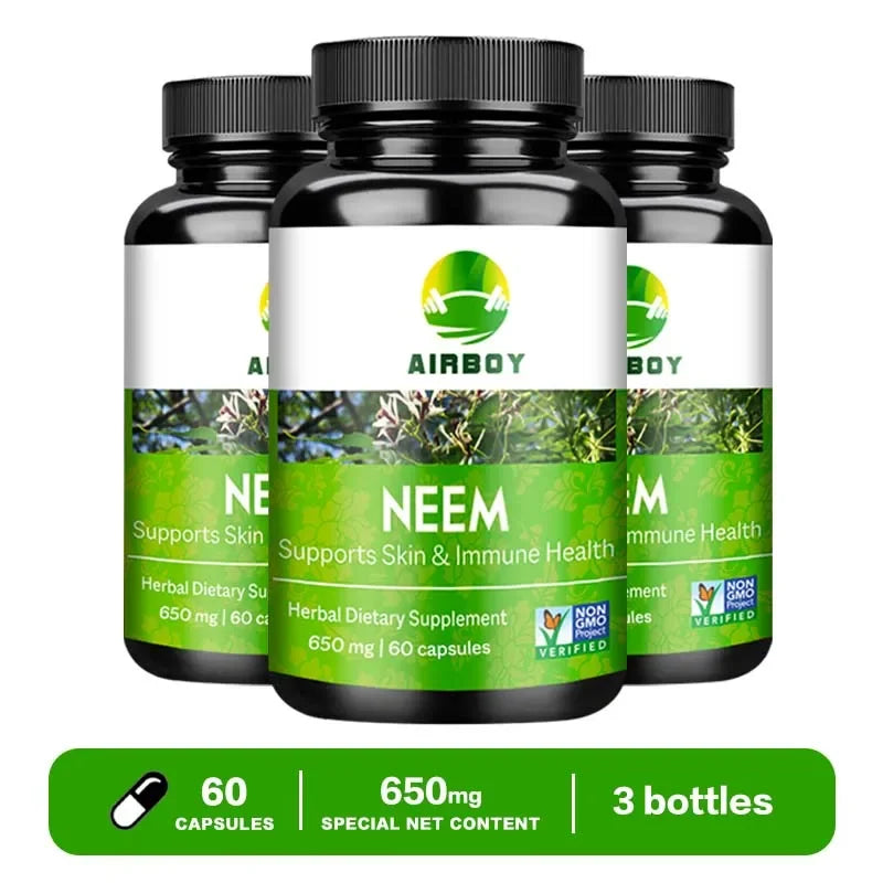 Organic Neem Supplement - Supports Skin, Immune, & Liver Health, Detox