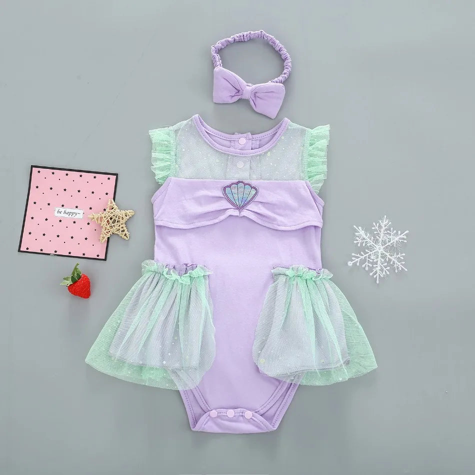 Baby Girls Princess Sofia Outfit Anna Elza Infant Baby Tutu Dress Kids Girls Costume Romper Aurora Belle Clothes Costumes Dress