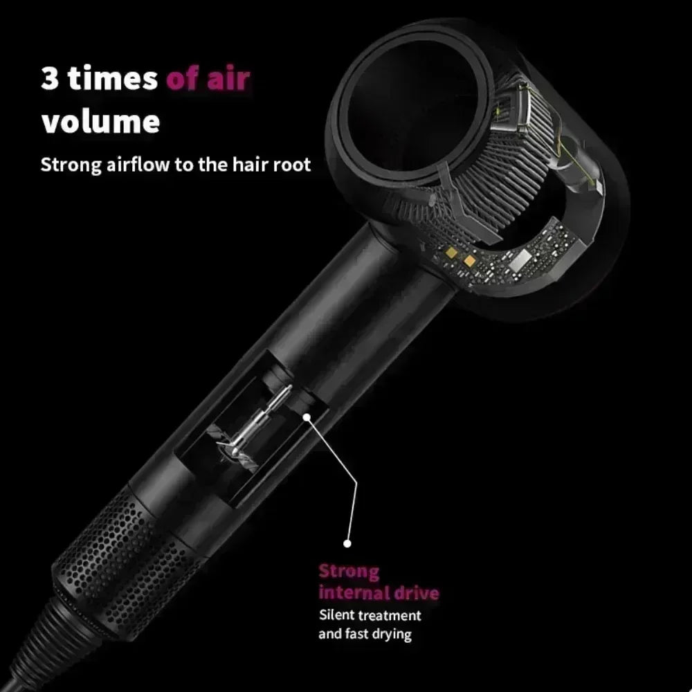 For EU Professional Leafless Hair Dryer, High-Speed Negative Ion 110,000 Rpm, Professional Hair Care, 62M/S Wind, 1600W, Quick