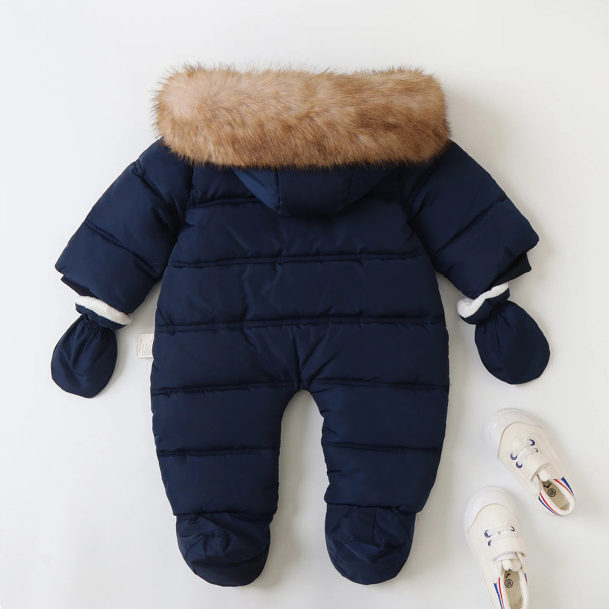 Winter Baby Jumpsuit Plus Velvet Warm Hooded Newborn Baby Girl Overalls  Infant Boy Snowsuit Toddler Romper Outfit 0-2 Years