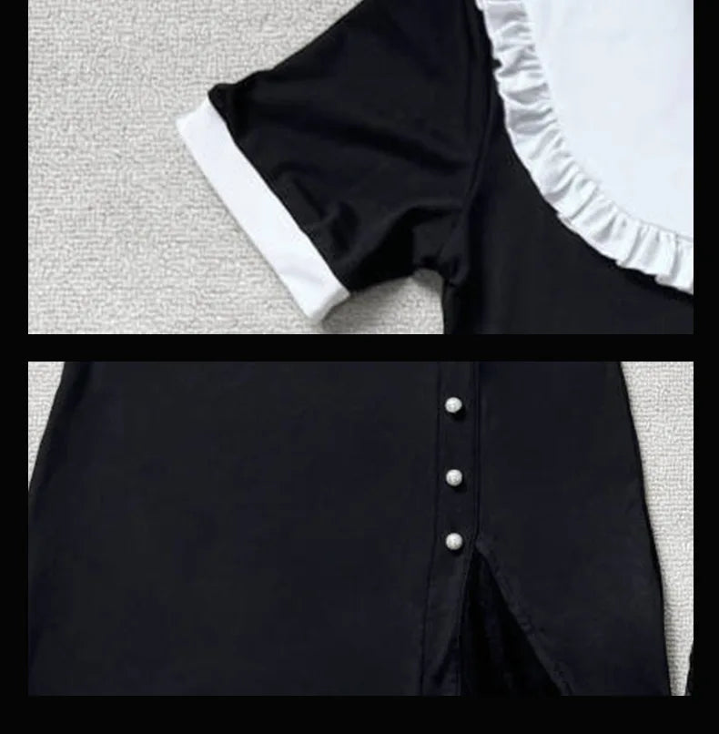 [You're My Secret] 2026 Halloween Cosplay Costumes Women's Vampire Costume Gothic Nun's Clothing Sexy Lace Slim Fit Black Dress