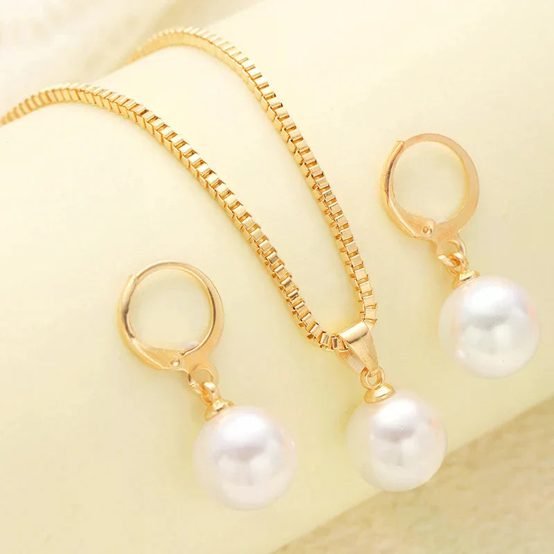 3 Pcs Jewelry Set Of Earring Pendant Necklace For Women Exquisite Fashion Wedding Gift