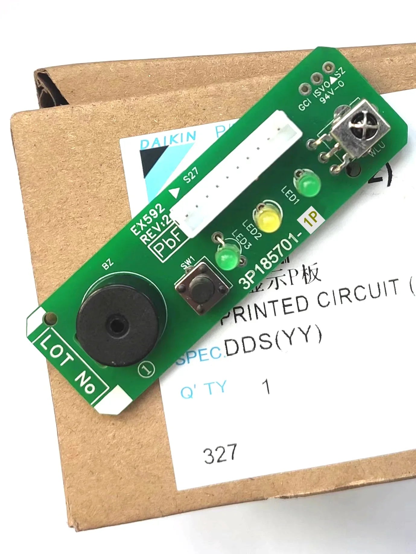 For Daikin 3P185701-1P air conditioning infrared remote control receiver board temperature sensor keypad P board buzzer