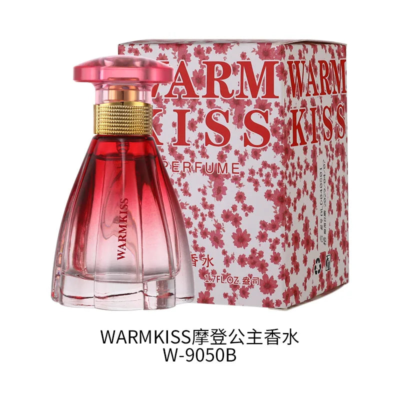 50ml WARMKISS Ladies Perfume Red Gradient Skirt Shape Bottle Long Lasting Sweet Floral Fruity Scent Valentine Dating Gift