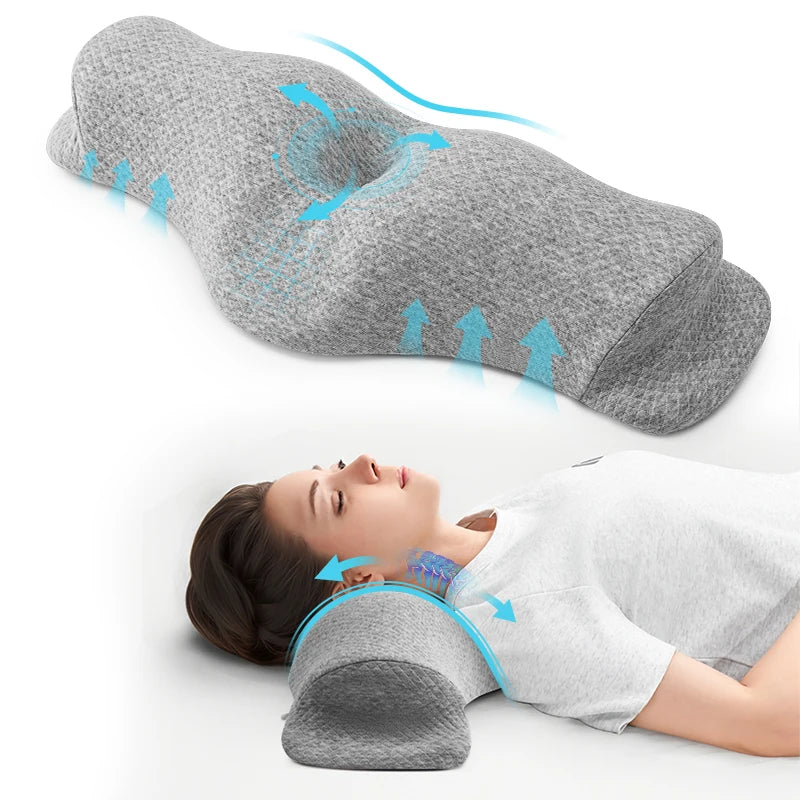 Contour Neck Support Sleeping Pillow, Breathable Washable, Ideal for Every Sleeper