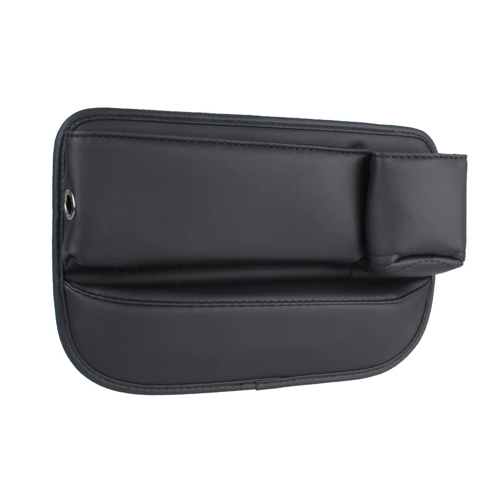 Auto Console Side Storage Box Pu Leather Car Seat Gap Organizer with Cup Holder for Cellphones Car Interior Accessories