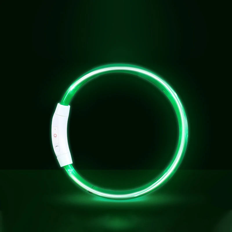 Led Luminous Dog Collar Rechargeable Cat Collar 3 Modes Anti-lost Night Collar Pet Supplies Suitable For Large Medium Small Dogs