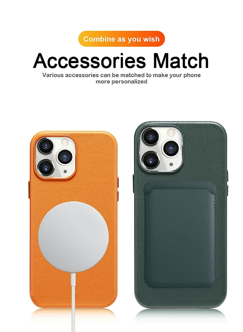 Official Quality Leather for Magsafe Case for IPhone 17 Pro Max 16 15 14 13 Pro Max Air Original Magnetic Charging Case
