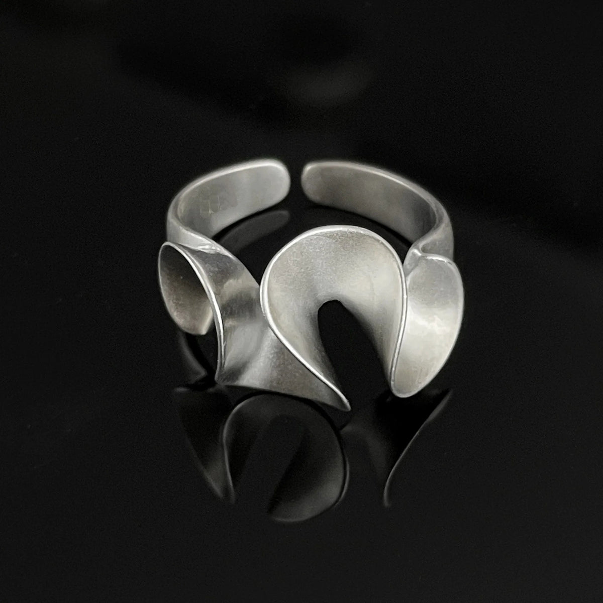 VENTFILLE 925 Sterling Silver Geometric Line Cross Wrap Open Ring For Women Gift Irregular Punk Adjustable Jewelry Dropshipping