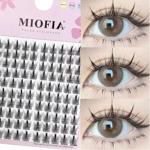 90 Bundles Mink Individual Cluster Lashes 3D Natural Russian Manga Eyelash Extensions DIY Makeup Tool for Women