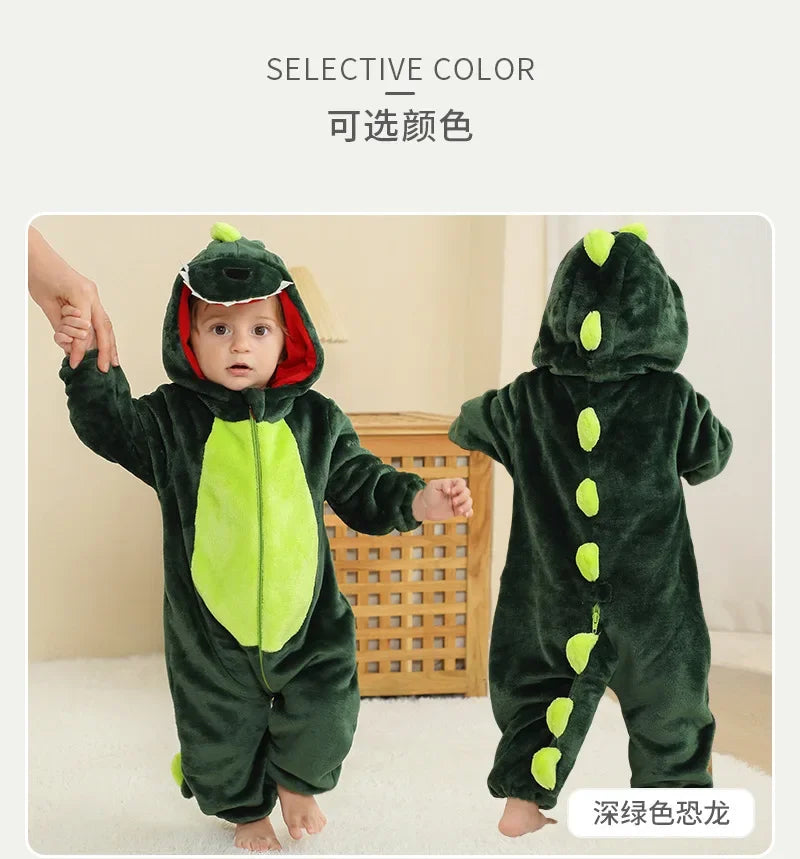 Newborn Baby Deer Animal Cartoon Romper Clothes Girls Pajamas Long Sleeve Hooded Onesies Infant Boys Costumes For Christmas