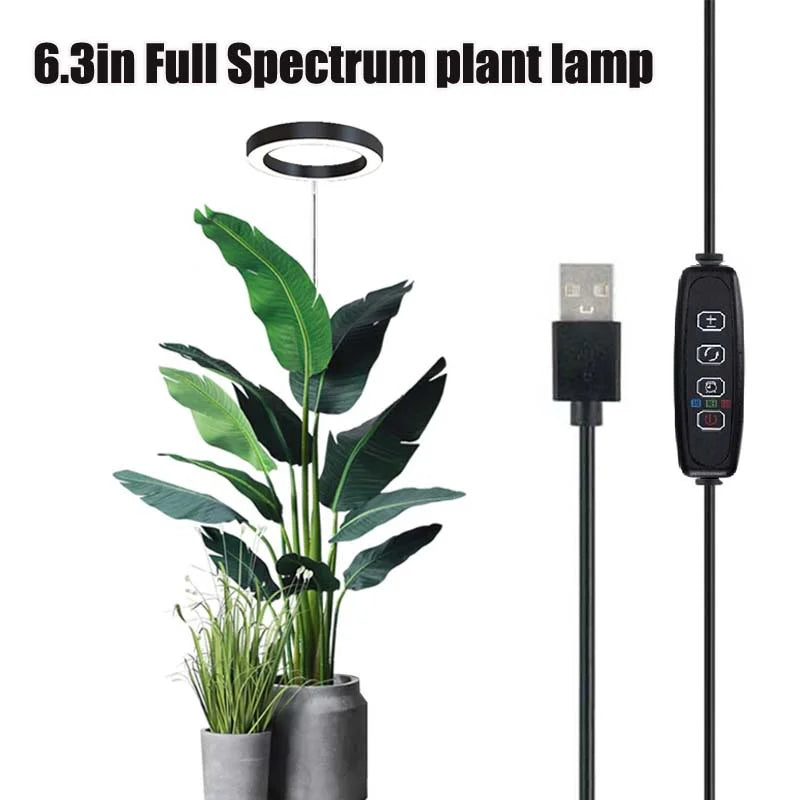 HOMEFISH 1 pc Height Adjustable LED Grow Light Plant Growing Lamp Full Spectrum with 3 Timer for Indoor Large Plants