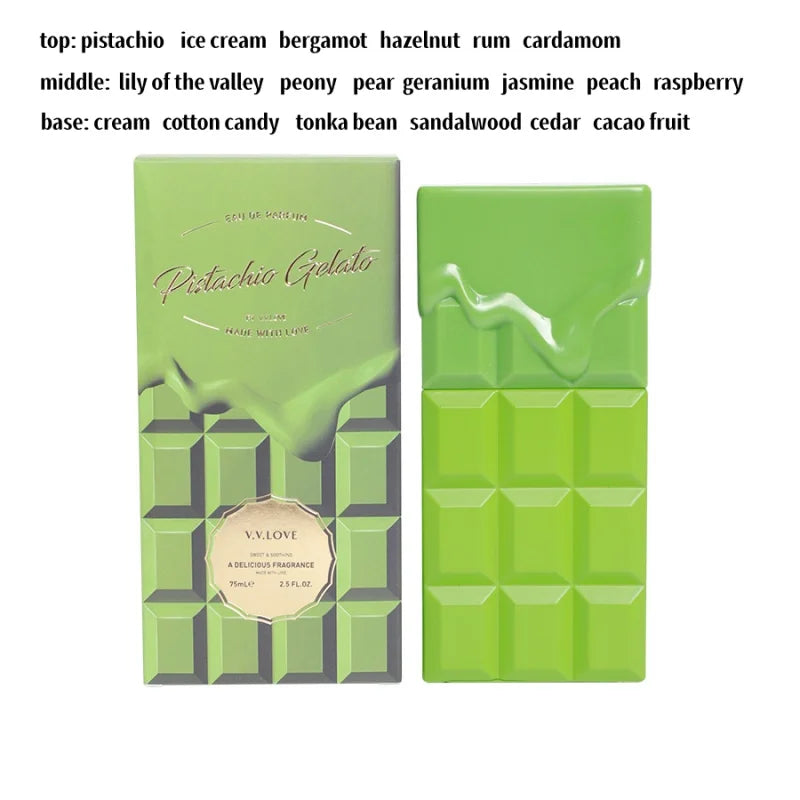 75ml High-end Chocolate Perfume Lasting Rich Vanilla Chocolate Caramel Nutty Gourmet Fragrance Sweet Girlish Eau De Toilette New