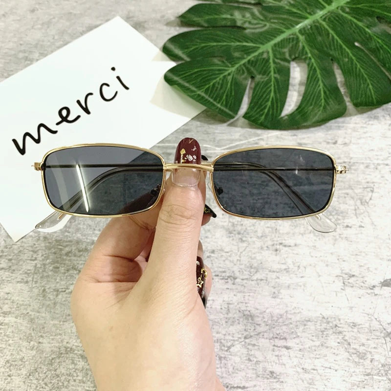 Fashion Retro Small Square Frame Sunglasses For Women Men Rectangle Sun Glasses Summer UV Protection Shades Vintage Eyewear