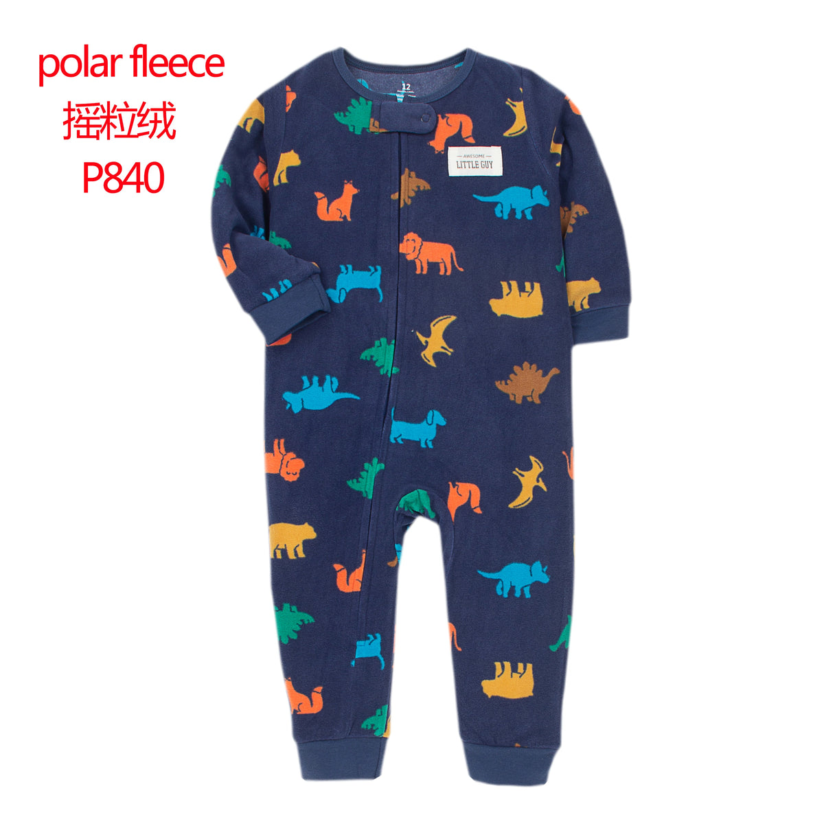 24M Toddler Baby Clothes Romper Children Fleece Outdoor Clothing Winter Warm Climbing Jumpsuit Zipper One-piece Coverall Pajamas