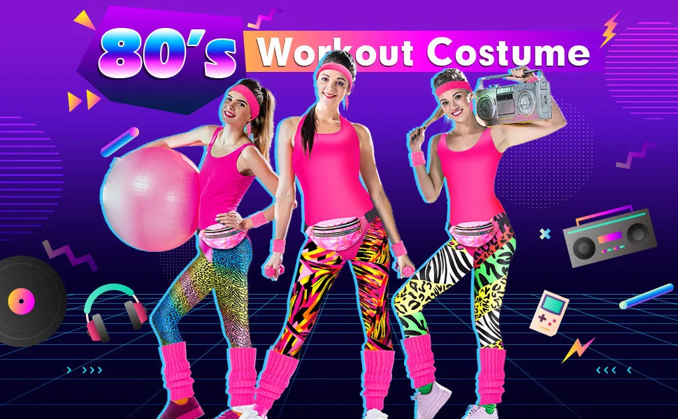 Halloween Hippie Fantasia 80s 90s Costume Women Disco Party Cosplay Disguise Adult Women Carnival  Vintage Rock Clothes Suit