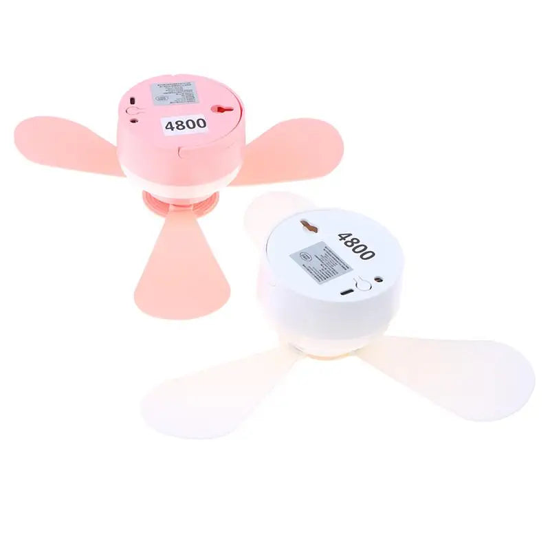 USB Rechargeable Ceiling Fan With Light Remote Control Portable Small Fan Lamp Ceiling Fans For Bedroom Dorm Camping Tent