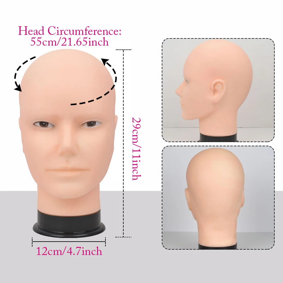 Mannequin Head Wig Stand With Adjustable Wig Tripod Stand Holder For Wigs Making Display cosmetology supplies hairdressing head