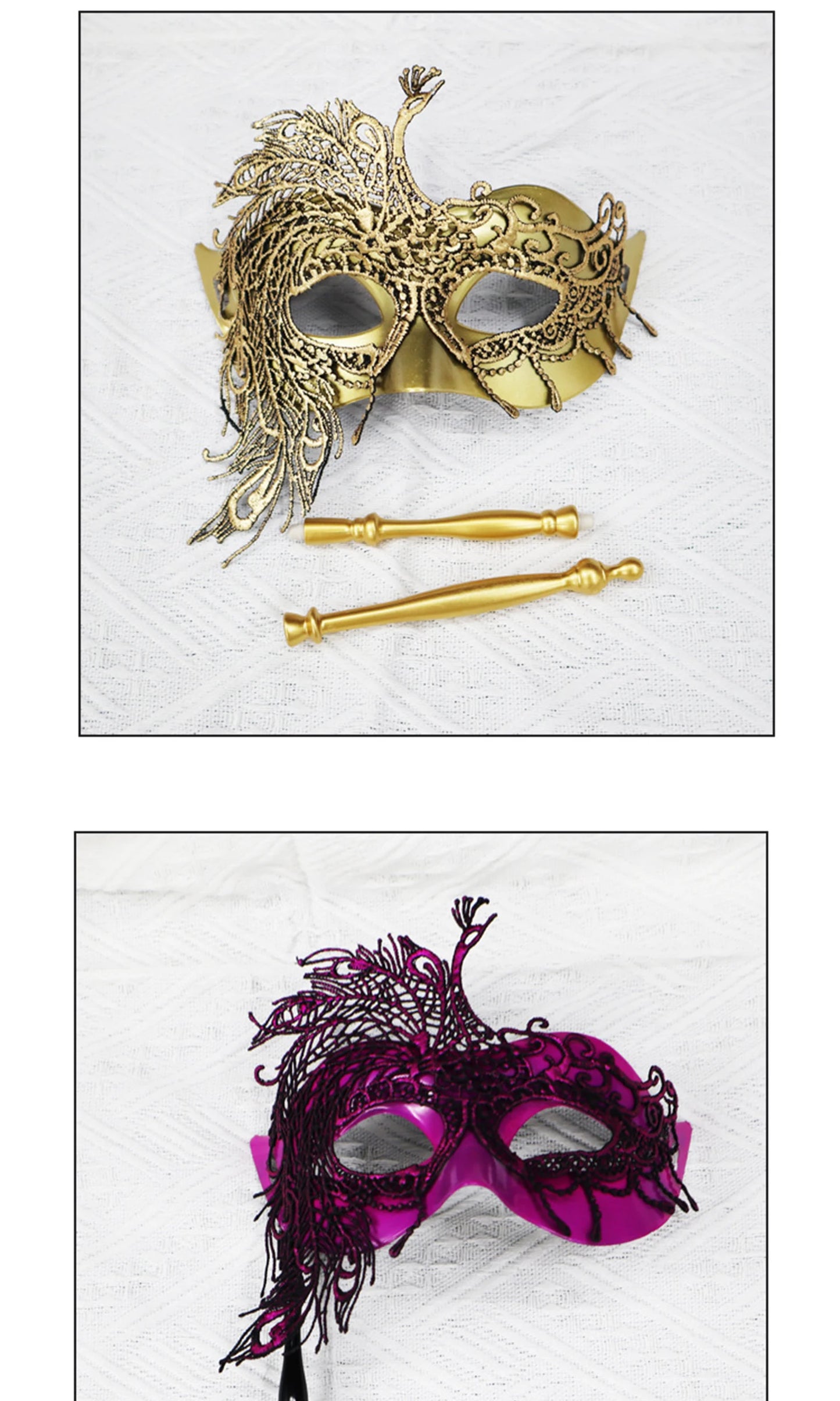 Halloween Costume Masks For Women Plastic Halloween Party Accessories For Women Masquerade Ball Masks With Stick For Masquerade