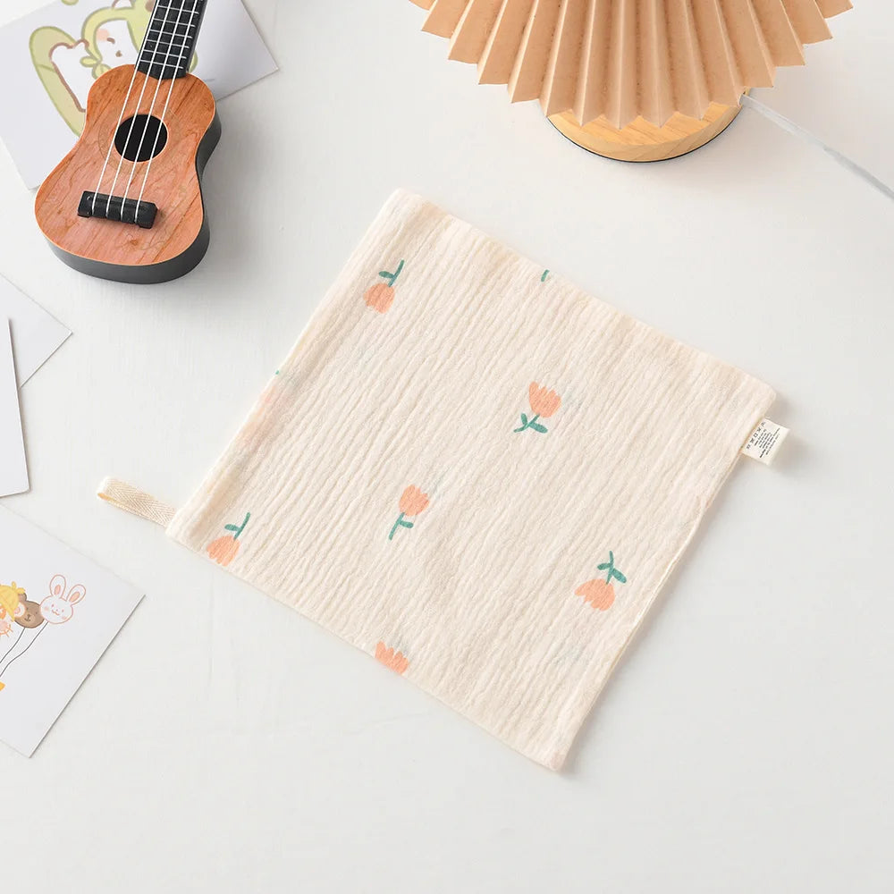New Baby Cotton Square Towels Infant Wash Hand Face Wipes Washcloth Facecloth Handkerchief Muslin Cloth Feeding Bib Baby Items