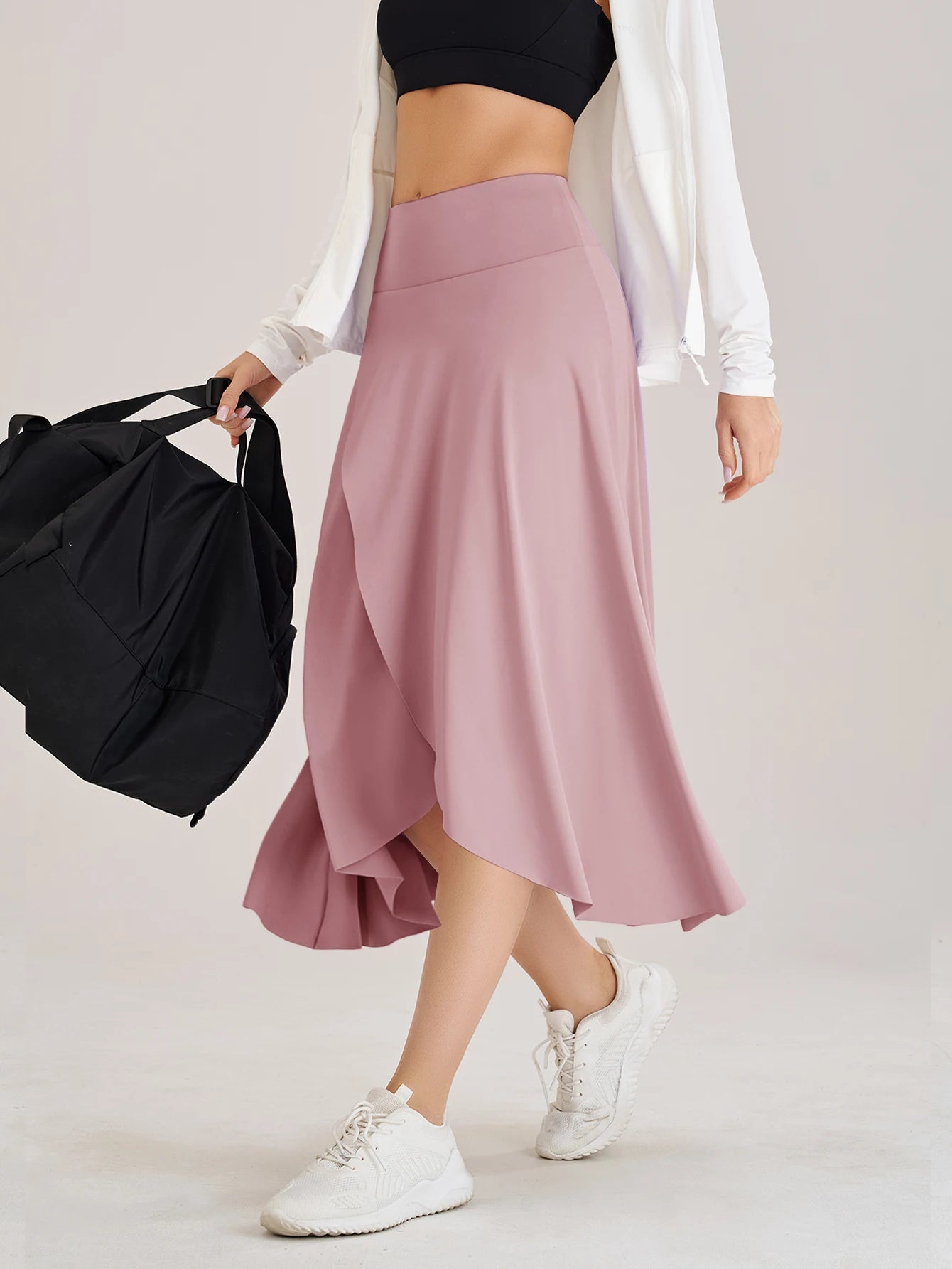 Summer Women Golf Tennis Dance Fitness Long Skirts Quick Drying Solid Female Lining High Waist Long Skirts Shorts