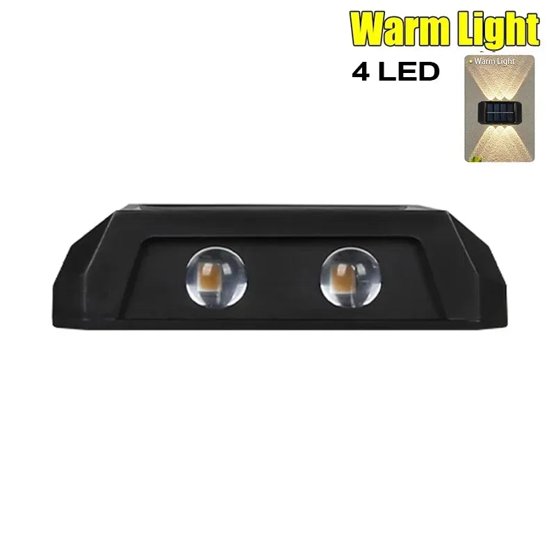 4/6/8 LED Solar Double-headed High Brightness Wall Lights Garden Lights Door Sign Wall Lights Outdoor Waterproof Wall Decor Led