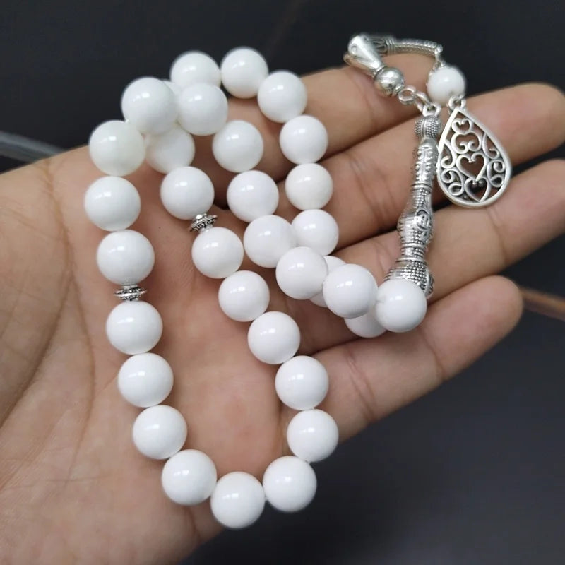 Tasbih Natural 5A white seashell ramdan gift bracelets arabic fashion jewelry accessories on hand muslim misbaha prayer beads