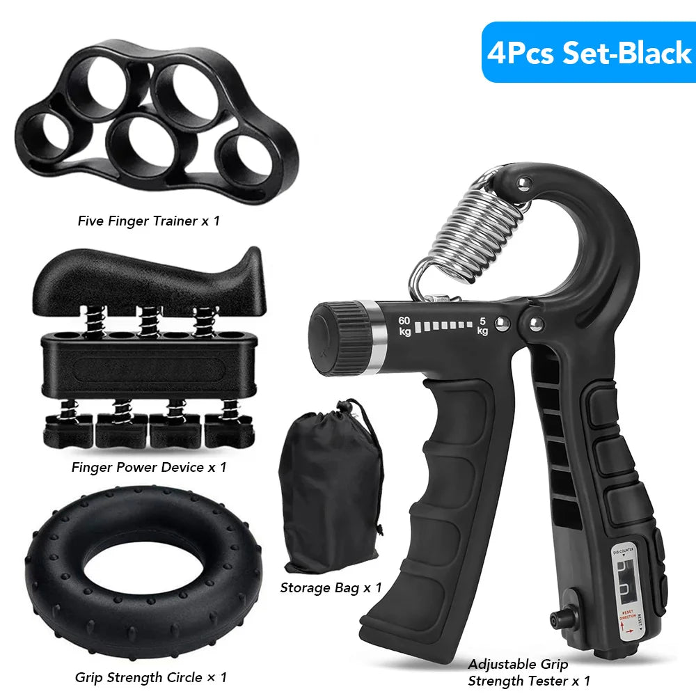 5-60Kg Adjustable Heavy Hand Gripper Fitness Hand Exerciser Grip Wrist Training Finger Gripper Hand Strengthener for Patient