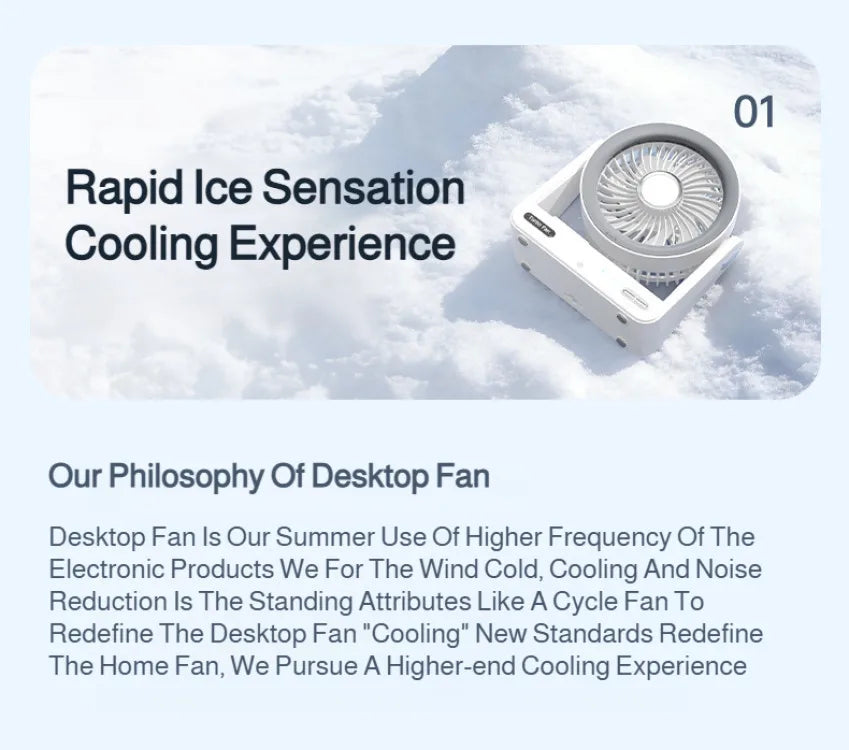 Desk Fan with Smart Voice Control Timer Wall Mountable Mini Portable USB Circulator Fan for Home Office