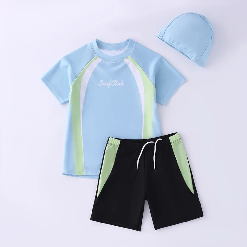 New Kids Swimsuit Medium Kids Baby Split Suit Swim Trunks Light Short Sleeve Beach Swimsuit Boys Swimsuit Swim Trunks Quick Dry