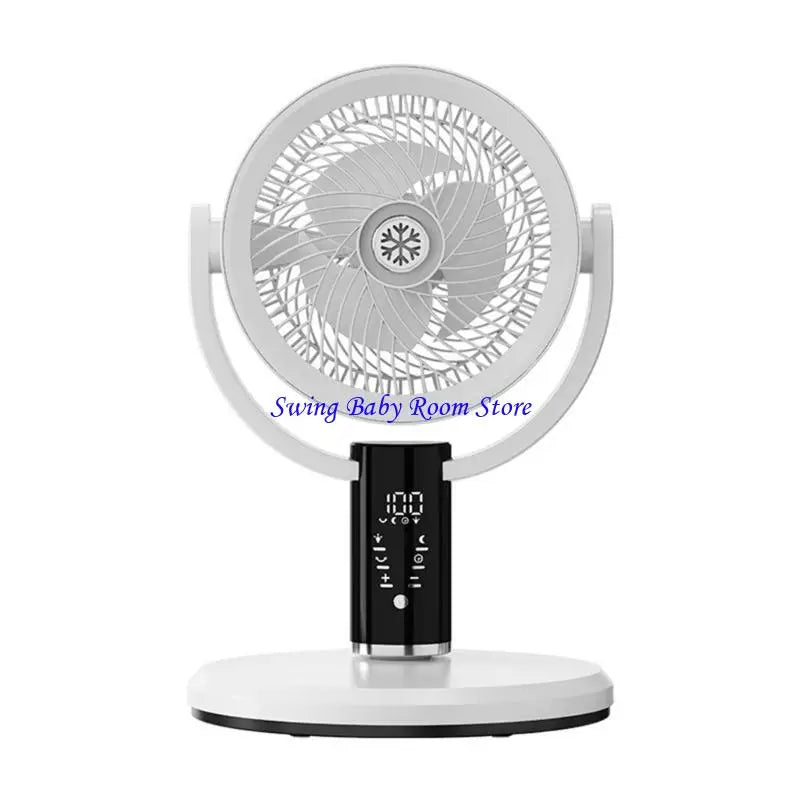 High Efficiency Floor Fan with Wide Angle Airflows Distribution Portable Air Circulator Remote Control Bedroom Quiet Fan