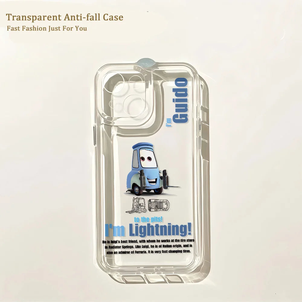 Cars Lightnings McQueens 95 Phone Case For iPhone 17e 17 16 16e 15 14 13 12 11 Mini Pro Max X XR XSMax 7 8 Air Plus Transparent