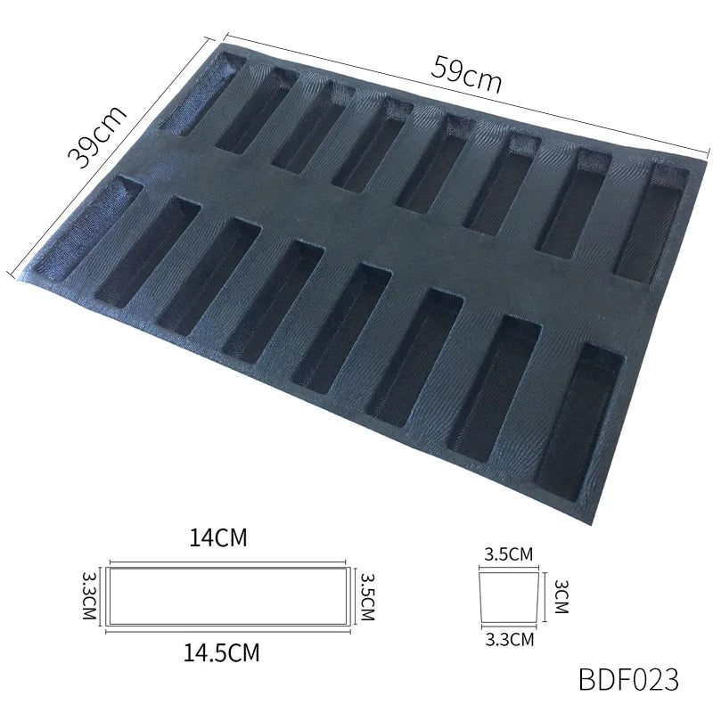 Bluedrop Food Grade Silicone Bread Form Coated Fiberglass Molds Perforated Baking Sheets for Kitchen Commercial Size