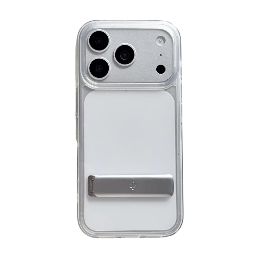 Spigen Ultra Hybrid Bracket Transparent Phone Case For iPhone 17 Pro Max 18 16 15 14 13 12 Kickstand Shockproof Clear Back Cover