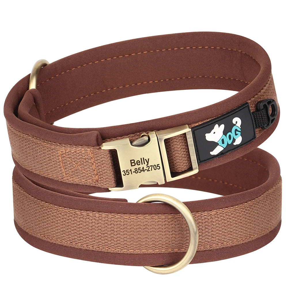Personalized Nylon Dog Collar Adjustable Dog Collars Customized Pet ID Collar for Small Medium Large Dogs Free Engraving