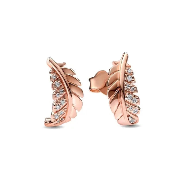 925 Silver Stud Earrings Hoop Earrings For Women Rose Flower Strawberry Butterfly Daisy Earrings Set Fashion Jewelry Gift