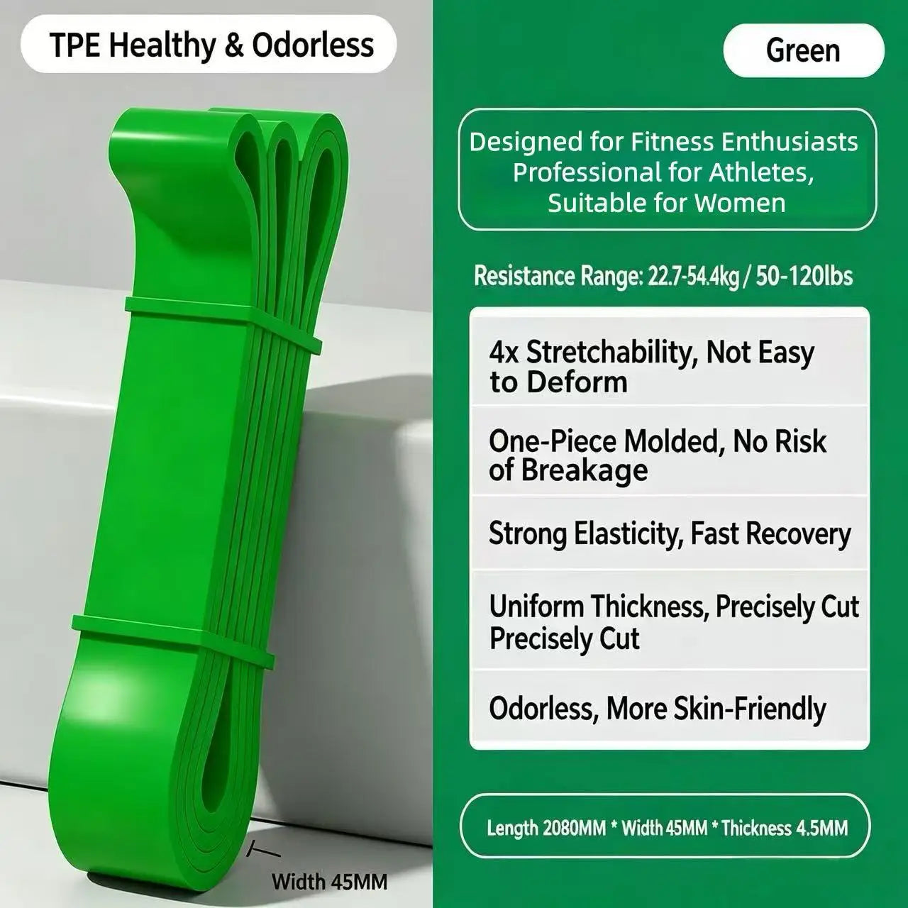 TPE Resistance Bands 6 Levels Different Strength Elastic Exercise Bands for Pull Up Assist, Yoga, Pilates, Physical Therapy, Bod