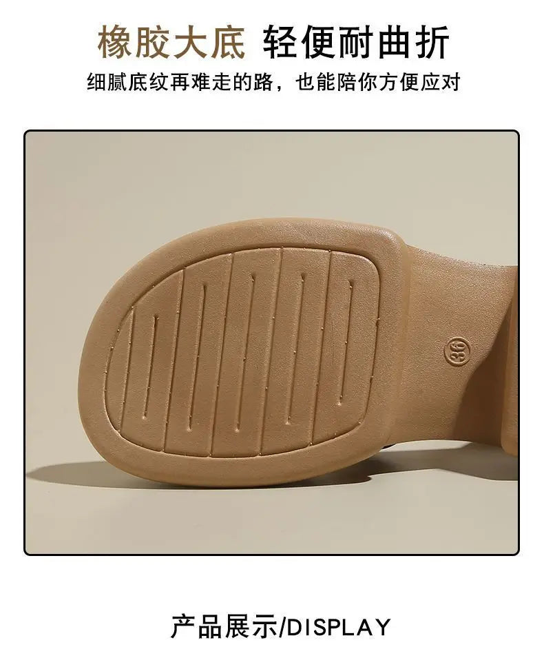 Summer Sandals New Fashion Simple Women's Shoes Breathable Non Slip Simple Roman Shoe Hollow Lightweight Retro 2025 Beach Shoes
