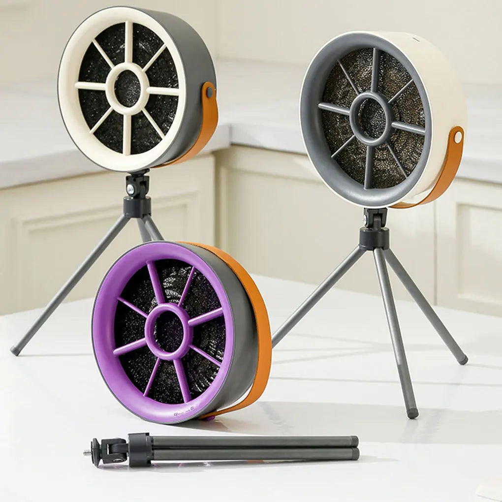 Desktop Range Hood with Filtration Kitchen Fan Portable Smoke Extractor with 3 Speeds for Outside Camping and Household
