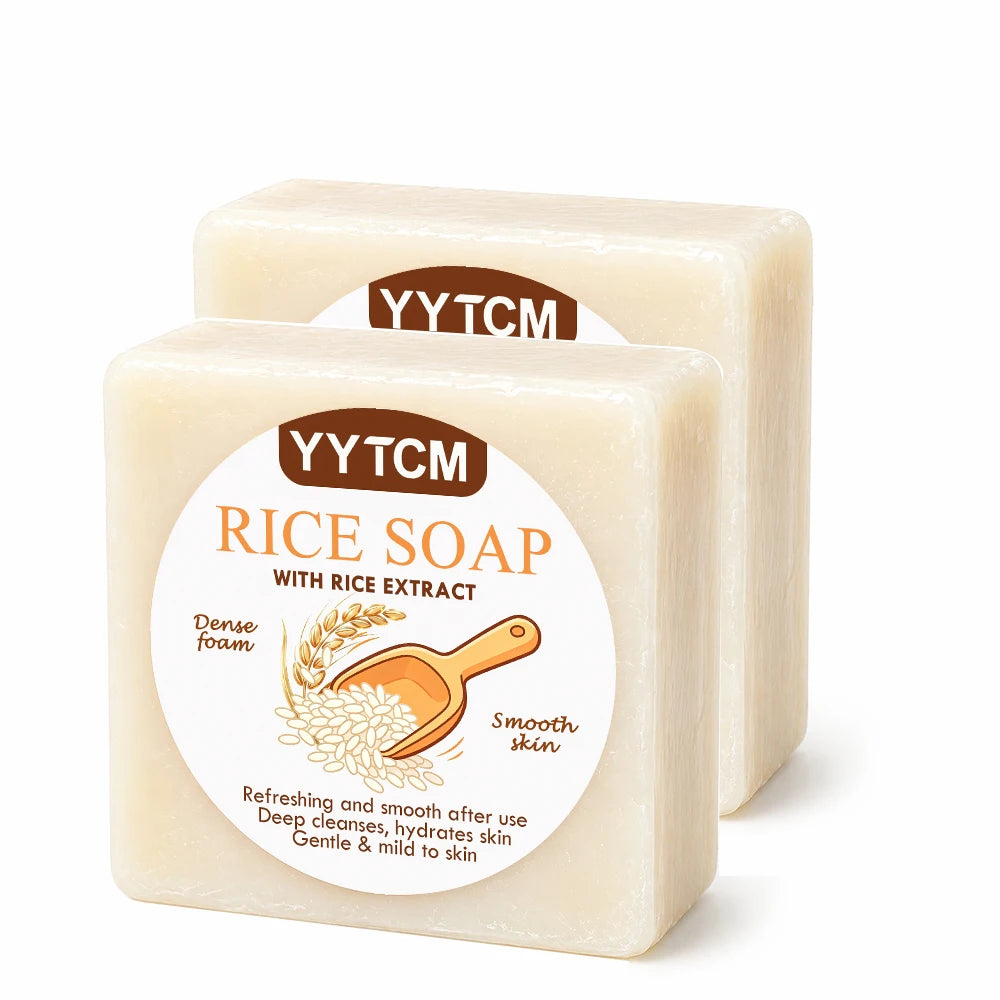 YYTCM Rice Extract Soap Gentle Hydrating Cleansing Bar For Face & Body