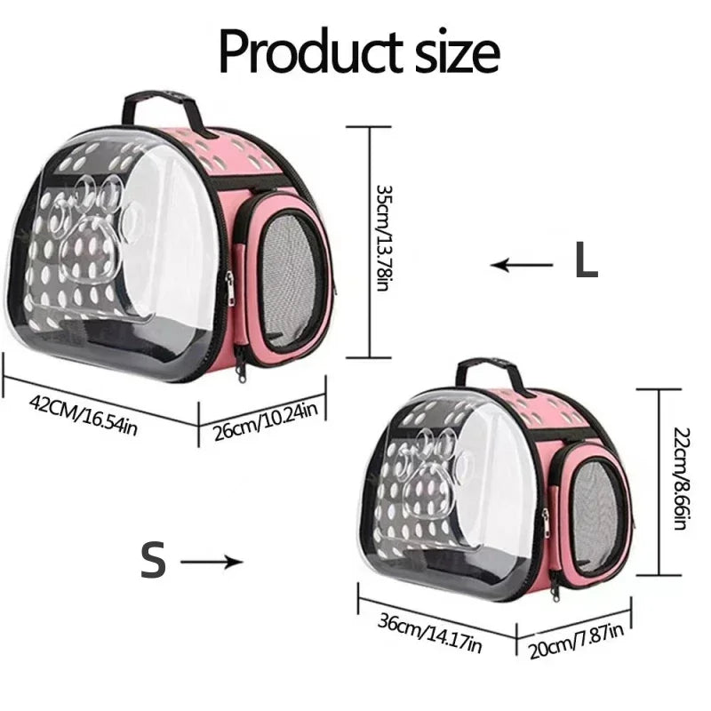 Cat Carrier Bag Outdoor Pet Shoulder bag Pet Dogs Cats Portable Breathable Collapsible Travel Cat Carrier Bag small dog