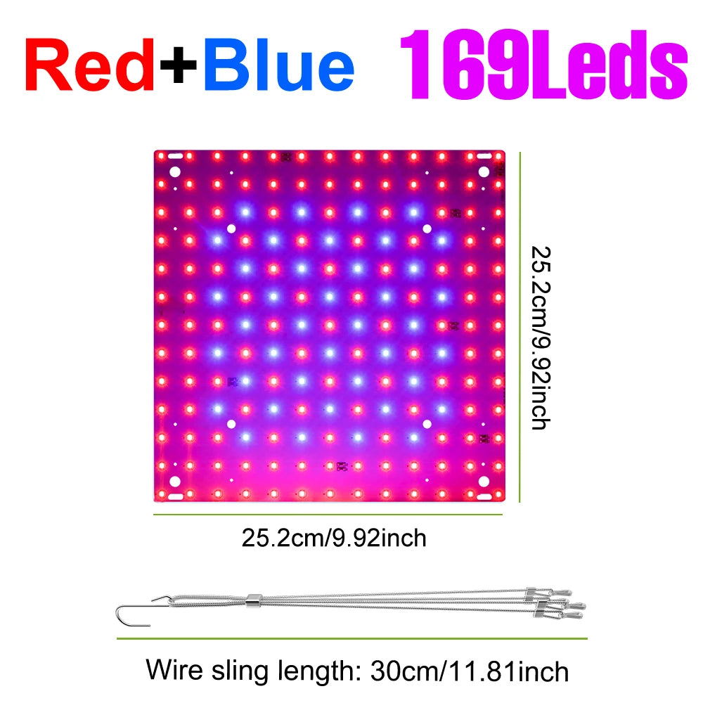 100W 50W LED Full Spectrum Indoor Grow Light Quantum Plate Plant Lamp Greenhouse Flower Succulents Potted Cultivation US/EU Plug