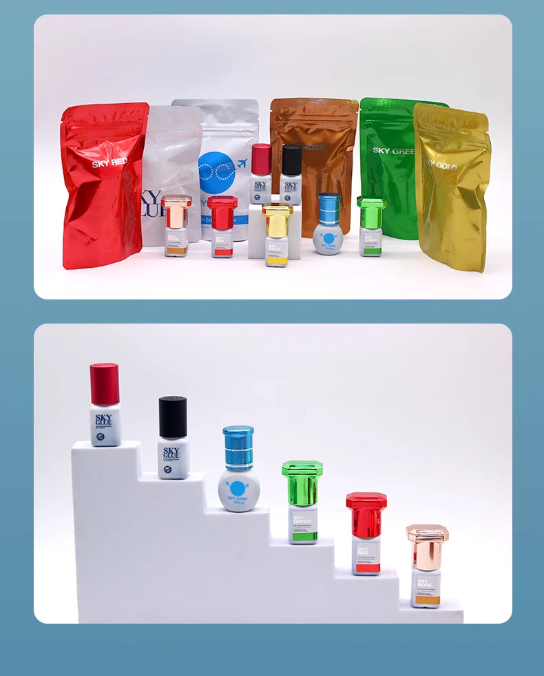 Sky Zone Eyelash Extensions Glue 5g Professional Korea Sky False Lash Glue with Sealed Bag Makeup Tools Shop Supplies